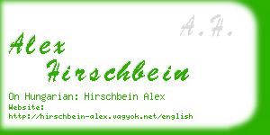 alex hirschbein business card